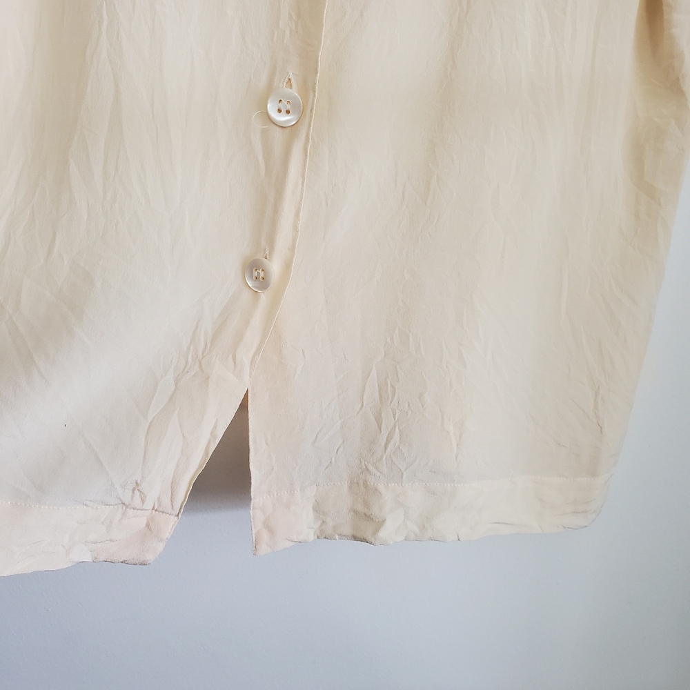 Vintage Laurel 38 By escada 1980 100% Silk Blouse Cream Celestial Sun Moon Stars - Picture 10 of 16